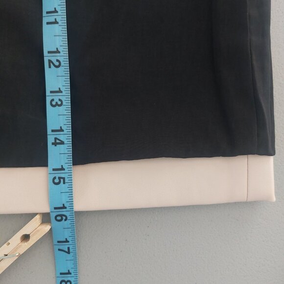 PROENZA SHOULER Faux Leather Mini Skirt 6 Beige Blush Designer Chic Like New - Picture 10 of 11